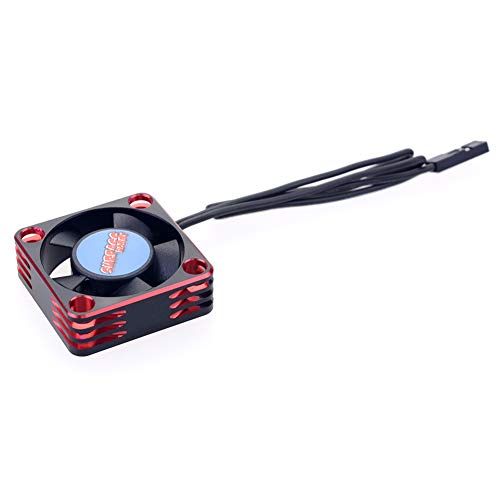 Replacement Part For 30mm Repair Aluminum Replacement Parts ESC Cooling Fan Model 28000RPM For RC Car Heat Sink Vehicles Powerful Upgrade Motor - (Color: Red)