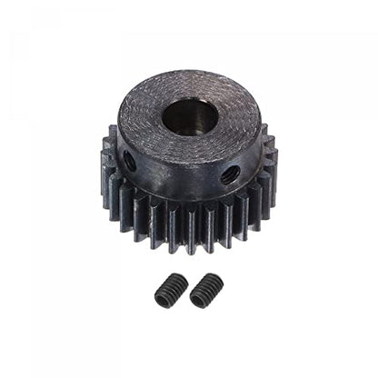 uxcell 1Mod 28T Pinion Gear 8mm Bore Hardened Steel Motor Rack Spur Gear with Step for RC Car Truck Buggy Gear Drive