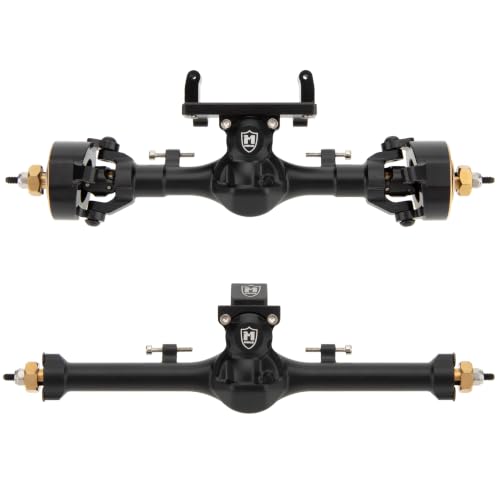MEUS RACING SCX24 Metal V3 Isokinetic Axles +9MM with 3-Section CVD for Axial 1/24 SCX24 - color: Black