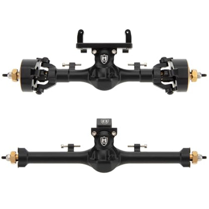 MEUS RACING SCX24 Metal V3 Isokinetic Axles +9MM with 3-Section CVD for Axial 1/24 SCX24 - color: Black