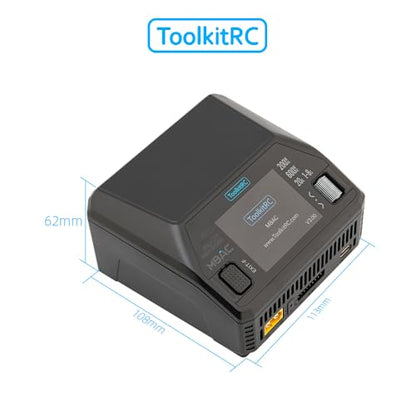 ToolkitRC M8AC Multifunctional Lithium Battery Charger Smart Lipo Battery Charger Discharger PD 65W Fast Charge Smart for FPV Model RC Car 1-8S LiHV Lipo Battery