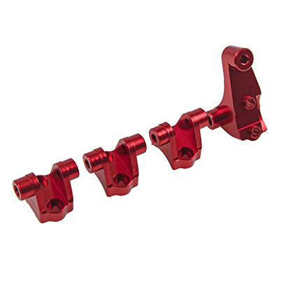 Aluminum Alloy Axle Mount Set Suspension Links Stand Compatible with TRX-4 TRX-6 8227 1/10 RC Crawler Car Upgrade Parts (Red) - color: Red