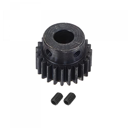 uxcell 1Mod 23T Pinion Gear 8mm Bore Hardened Steel Motor Rack Spur Gear with Step for RC Car Truck Buggy Gear Drive