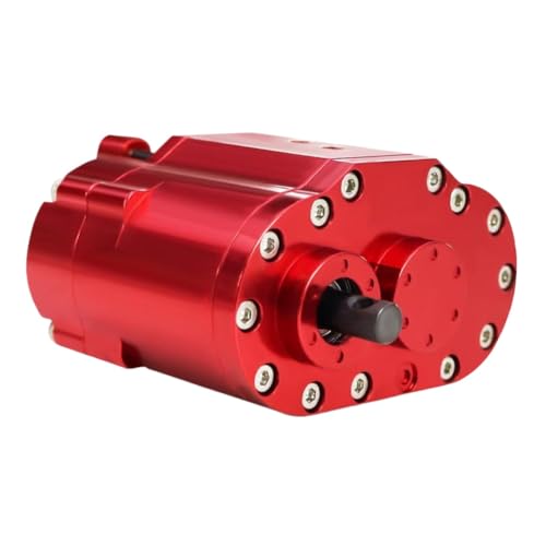 COMODO RC Crawler 2-Speed 48P Transfer Case Gearbox 1/10 Scale Steel Gears Ratio 1.8:1 0.7:1 Compatible with 1/10 RC Crawler(Red) - color: Red