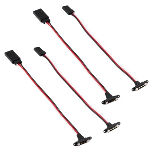 2 Sets Universal Magnetic Extension Cable JR Wire Connector for RC | Models Car Planes Drones - style: JR Wire