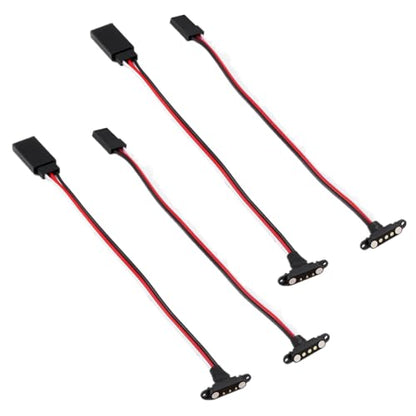 2 Sets Universal Magnetic Extension Cable JR Wire Connector for RC | Models Car Planes Drones - style: JR Wire