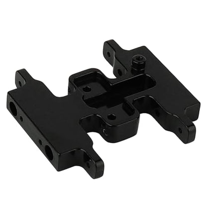 Aluminum Alloy Skid Plate Transmission Bottom Mount for Axial SCX24 C10 JLU Deadbolt Gladiator Bronco 1/24 Crawler Upgrade Parts (Black) - color: Black