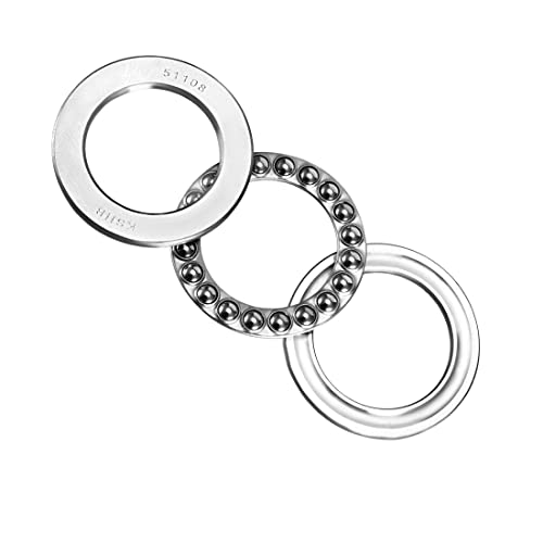 uxcell 51108 Thrust Ball Bearings 40mm x 60mm x 13mm Chrome Steel ABEC3 Single Row Roller 2pcs - size: 40mmx60mmx13mm