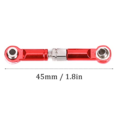 6Pcs Metal RC Car Tie Rods,RC Truck Tie Rods,RC Truck Tie Rod Replacement Parts for 1/18 A959 RC Car - color: Red