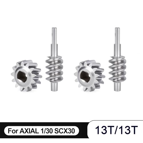 2/13T Axle Worm Gear Set for 1/30 Axial SCX30 2 Sets RC Car Stainless Steel Upgrade Parts (13T*2)
