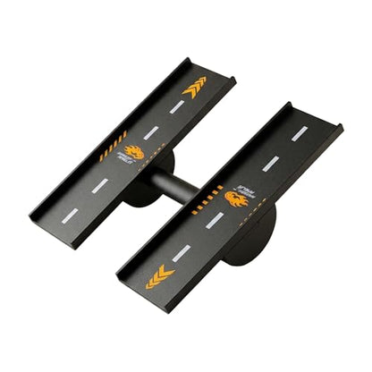 RC Car Ramp, 3 Ways to Play RC Jump Ramp for 1/16 1/14 1/12 1/10 RC Cars, Includes Metal Ground Stakes, Compact Stunt Ramp for Controlled Jumps, Balance Play and Backyard RC Fun