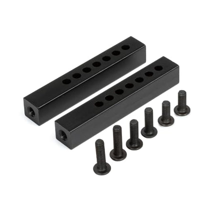 Metal Bumper Holder Mounts Front Rear Replacement for 1/10 RC Crawler Car Axial SCX10 90046 Traxxas TRX4 TRX6 YK4102 (Square)