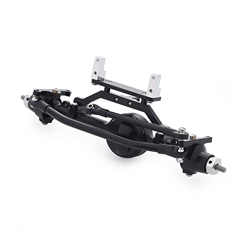 CNC Aluminum Alloy Complete Front Axle for 1/10 RC Crawler RC4WD Ge-Lande II TF2 D110 Yo-ta II Axles (Black) - color: Front Axle