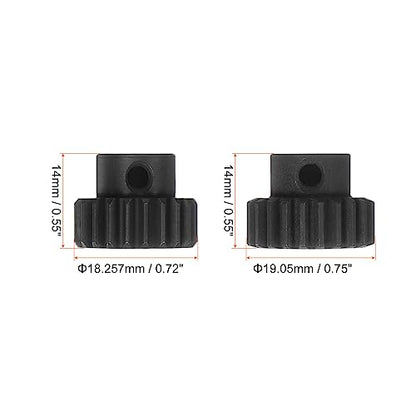 HARFINGTON 32P Hardened Pinion Motor Gear Set 2pcs 21T 22T Fit 5mm RC Motor Shaft 0.8 Metric Pitch 32 Pitch Gears for RC Car, with Hex Key - style: 21T 22T