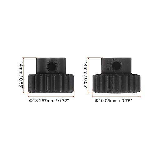 HARFINGTON 32P Hardened Pinion Motor Gear Set 2pcs 21T 22T Fit 5mm RC Motor Shaft 0.8 Metric Pitch 32 Pitch Gears for RC Car, with Hex Key - style: 21T 22T
