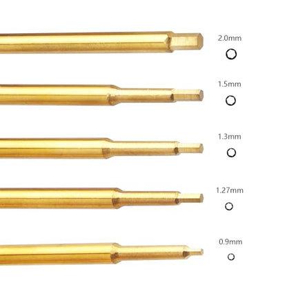 5pcs FriHobby Small RC Hex Screwdriver Set 0.9mm 1.27mm 1.3mm 1.5mm 2.0mm Hex Drivers Titanium Bits for 1/18 1/24 RC Mini Crawler Car SCX24 AX24 TRX4M FCX24 Repair Tool Kits