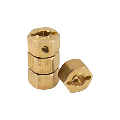 ShareGoo Brass 12mm Hex Wheel Hub Wheel Drive Hex Adapter Compatible with Axial SCX10 Wraith 90027 90046 Tamiya CC01 D90 Redcat Gen7 Gen8 1/10 RC Crawler (8mm Thickness) - size: 8mm Thickness