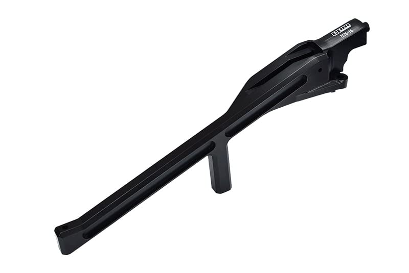 GPM Upgrades Aluminum 7075-T6 Rear Chassis Brace for 1/8 4WD Sledge Monster Truck (95076-4) RC Cars (Black)