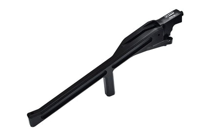 GPM Upgrades Aluminum 7075-T6 Rear Chassis Brace for 1/8 4WD Sledge Monster Truck (95076-4) RC Cars (Black)