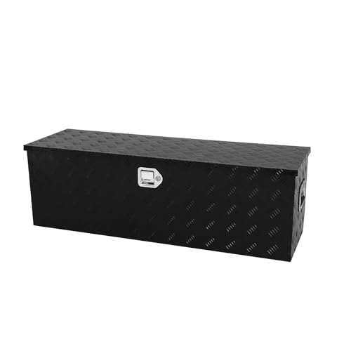 48 inch Truck Tool Box,Aluminum Truck Bed Tool Box w/Handled Lock and keys,Universal Fit for Pickup‌ Truck,Trailer,Vehicle,UTV,ATV-Black,48 X 15 X 15 inch - color: Black, size: 48 x 15 x 15 inch