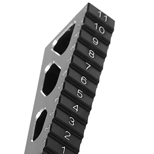 RC Model Car Metal Ride Height Droop Gauge Adjuster Ruler Measuring Tool for 1/8 1/10 1/12 RC Car,Black