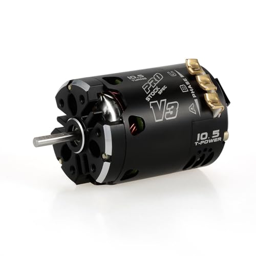HUIOP 540 10.5T Brushless Motor, Rocket V3 540 10.5T Sensored Brushless SPEC Motor Black for 1/10 RC Racing Car Truck