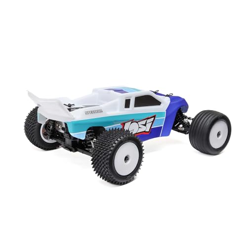 Losi 1/18 Mini-T 2.0 2S 2 Wheel Drive RTR Brushless Stadium Truck Battery & Charger Included Blue LOS-1056T2 - color: Blue