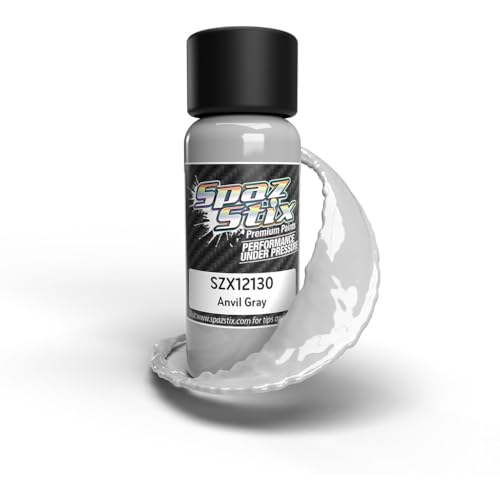 Spaz Stix Anvil Gray Airbrush Ready Paint, 2oz Bottle SZX12130