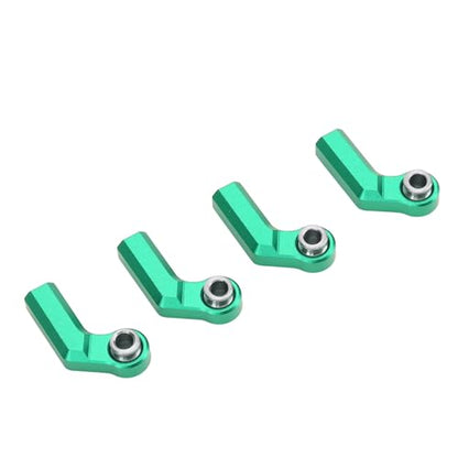 7.0mm Ball, Alloy RC Link Rod End with M4 Linkage Rod End, CW 7mm Ball Joint Set for 1/10 Model Car, Replacement Part for Model Car (Green)
