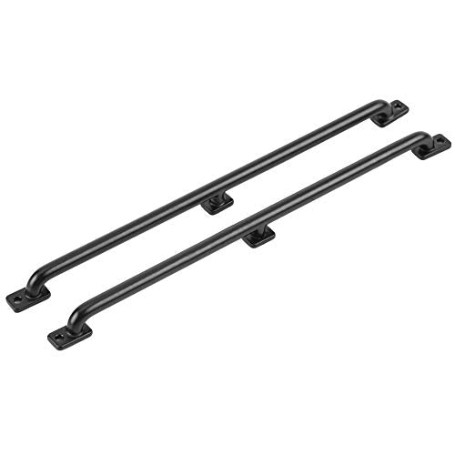 Metal RC Body Handrail Set, Durable, Easy Installation for Crawlers in 1:10 Scale, Black, 2 Pieces (155cm)