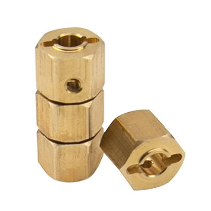 ShareGoo Brass 12mm Hex Wheel Hub Wheel Drive Hex Adapter Compatible with Axial SCX10 Wraith 90027 90046 Tamiya CC01 D90 Redcat Gen7 Gen8 1/10 RC Crawler (12mm Thickness) - size: 12mm Thickness