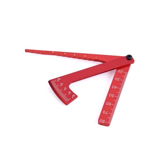 Adjustable Camber Gauge Ruler for RC Car 1/8 1/10 – Aluminum Wheel Alignment Tool with 15° Measurement, Compatible with(Style C Red) - color: Style C Red