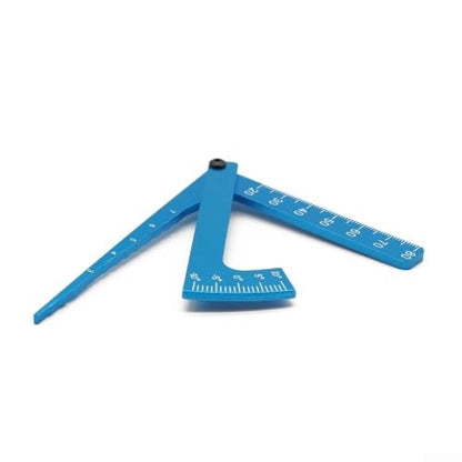 Blue Aluminium Alloy Camber Gauge for 1/8 1/10 RC Car, Wheel Setup Tool with Chassis Height Ruler -20mm to 80mm