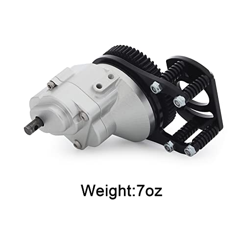 Metal D90 Single Speed Transmission Gearbox with Clockable Motor for 1/10 RC Crawler RC4WD Gelande II FJ40 G2 D110 DefenderTF2 (Single Speed Transmission) - color: Single Speed Transmission