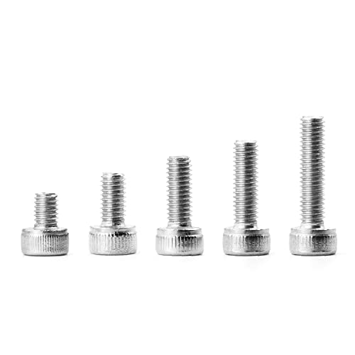M3 x 4mm 6mm 8mm 10mm 12mm Hex Socket Head Cap Screws Bolts, 304 Stainless Steel, Metric Machine Fully Threaded, Bright Finish, Allen Hex Drive, Assortment Kit 250PCS - size: M3 x 4/6/8/10/12mm (250PCS)