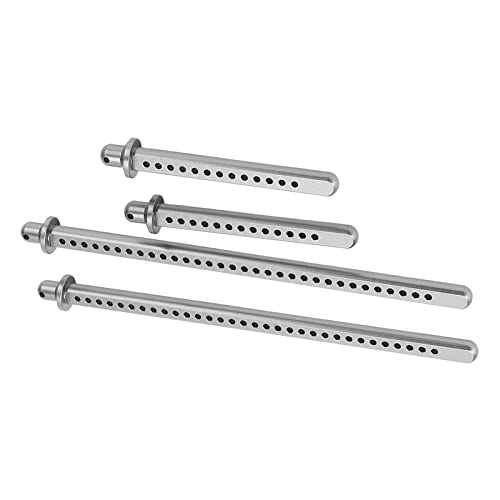 4Pcs Aluminum Alloy Front Rear Extended Body Post Mount RC Accessories for Axial SCX10 90046 1/10 RC Car with R Clips with Multiple Positioning Holes