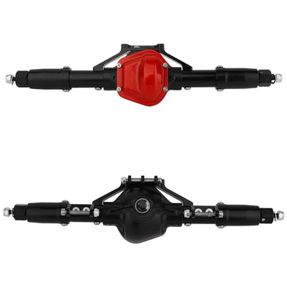 Aluminum Front Rear Complete Axle Set with Enhanced Axle Shaft for Axial SCX10 RC4WD D90 1/10 RC Crawler Upgrade Parts (Black Front+Rear) - color: Black Front+rear