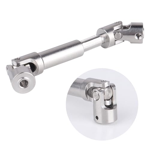 Stainless Steel Driveshaft Heavy-Duty Universal Joint Drive Shaft 66-88mm for 1/18 RC Rock Crawler Axial UTB18 Capra Unlimited Trail Buggy Upgrade Parts Replacements(Front) - style: Front