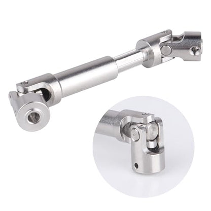 Stainless Steel Driveshaft Heavy-Duty Universal Joint Drive Shaft 66-88mm for 1/18 RC Rock Crawler Axial UTB18 Capra Unlimited Trail Buggy Upgrade Parts Replacements(Front) - style: Front