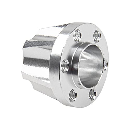 Metal RC 12mm Wheel Hex Hub Extension Combiner Compatible with 1.9/2.2inch Wheel Rim Axial SCX10 Traxxas TRX4 D90 1/10 RC Crawler (15mm, Silver) - color: Silver, size: 15mm