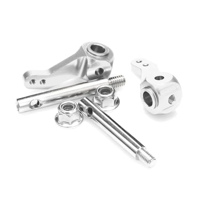 RC Car Steering Cup for Tamiya CW-01 Lunch Box Metal Steering Arms Knuckle Cup with Axle Upgrade Parts (Silver) - color: Silver
