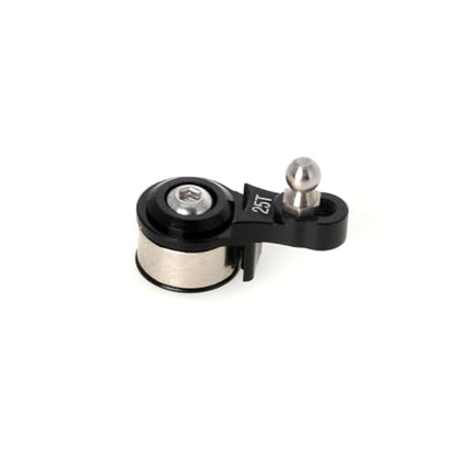 LCX 1/10th RC Crawler Car CNC Machined Aluminum Servo Horn Servo Arm 25T for TRX4 TRX6, Upgrades Parts Accessories (Black) - color: Black