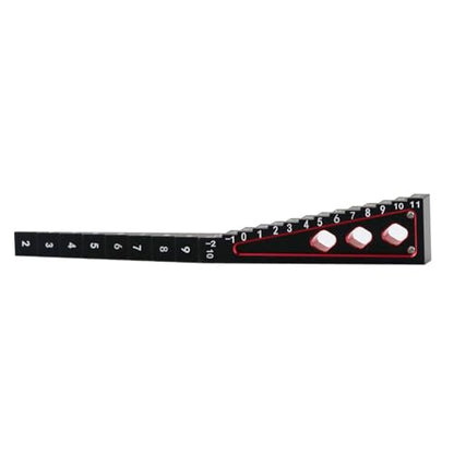 Aluminum RC Ride Height Gauge RC Measuring Tool for 1/8 1/10 Cars - color: Black Red