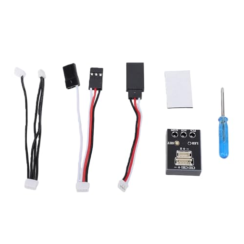 Matybobe RC Car Gyro Stabilizer 3 Axis Stabilization System Adjustable RC Car Gyro Drift Remote Control Gyroscope with 4 Knob Tuning Metal Case for 1/12 1/14 /16