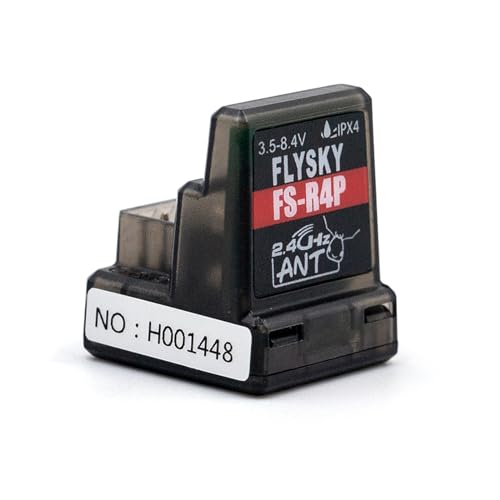 GoolRC Flysky FS-R4P Receiver, 2.4GHz 4CH Receiver ANT Protocol Single Antenna PWM Output Compatible with Flysky FS-G7P FS-ST8 Radio Transmitter for RC Car and Boat