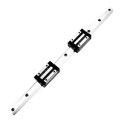 [2 Pack] HGR20/HGH20 300mm / 11.81inch Linear Sliding Rail Guide with 4 HGH20CA Linear Bearing Sliding Carriage Block for 3D Printer, CNC Machine and Routers (300mm, HGR20/HGH20) - size: 300mm