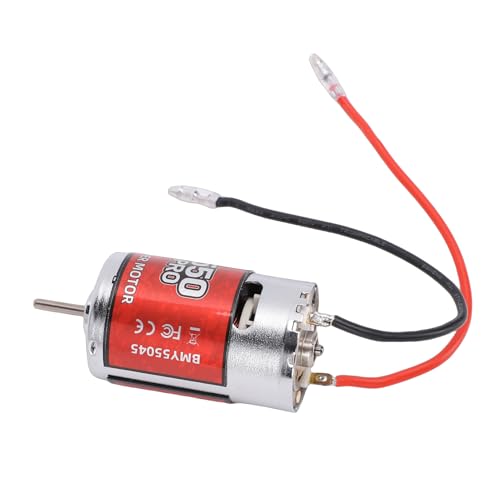 Qinlorgo 550 45T Brushed Motor, Universal Powerful RC Crawler High Speed Motor, Stainless Steel Housing for HSP, Axial SCX10, HPI RC Car & Boat