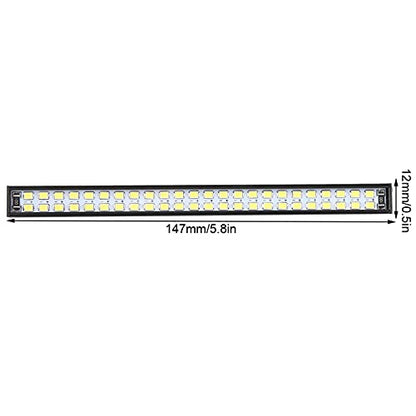 48Pcs LED RC Roof Lamp, 3Modes 147x12x11.5mm/5.8x0.5x0.5in Crawler 5V-8.4V Light Kit with Bag Screw Accessories Plastic LED Light Bar Part Accessory for, HPI Car