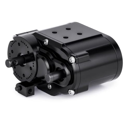 2-Speed Transfer Case Gearbox 48P Dual Speed Transmission 1.8:1/0.7:1 for 1/10 RC Crawler 4WD (Black/Red) (Black) - color: Black
