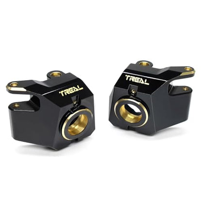 Treal Brass Front Steering Knuckles Heavy Weight for 1/10 SCX10 III Straight Axle CJ7 Early Ford Bronco